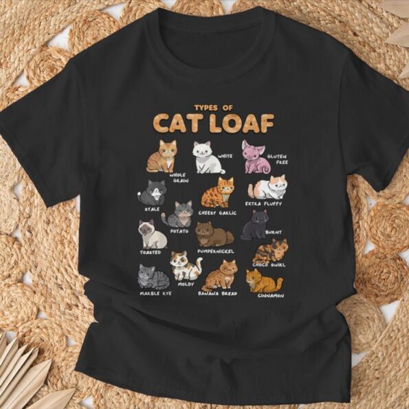 Types Of Cat Loaf Cute Kitten Kawaii Cats Cat Lover T-Shirt