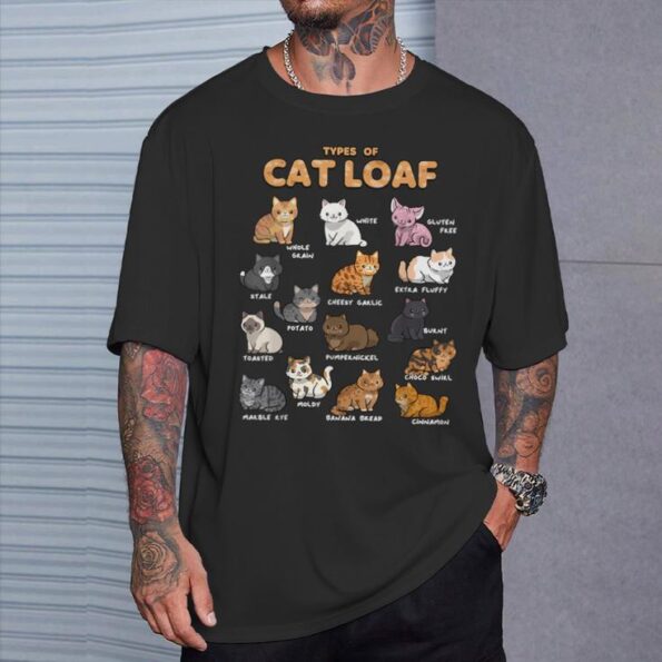 Types Of Cat Loaf Cute Kitten Kawaii Cats Cat Lover T-Shirt